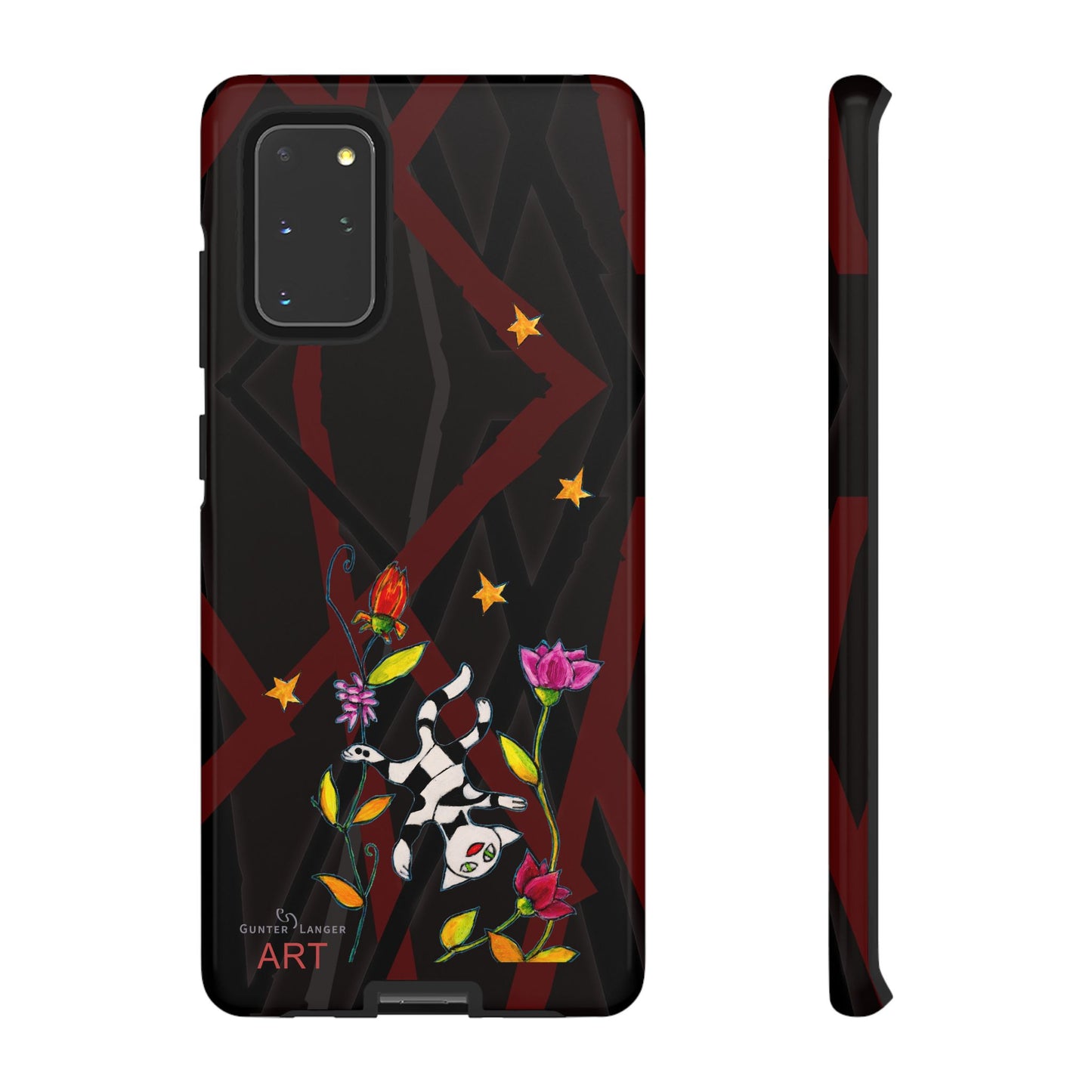 Tough Cases - Motiv: Katze schwebt und Ranken, H 7,73 cm, Mikado3