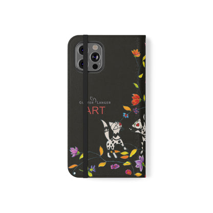 Flip Cases - Motiv: Waldnymphen, Schwarz, Seifenblasen