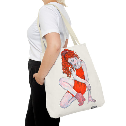 Tote Bag (AOP) - Motiv: Front Julia & Rückseite Julia 41,44cm Beige