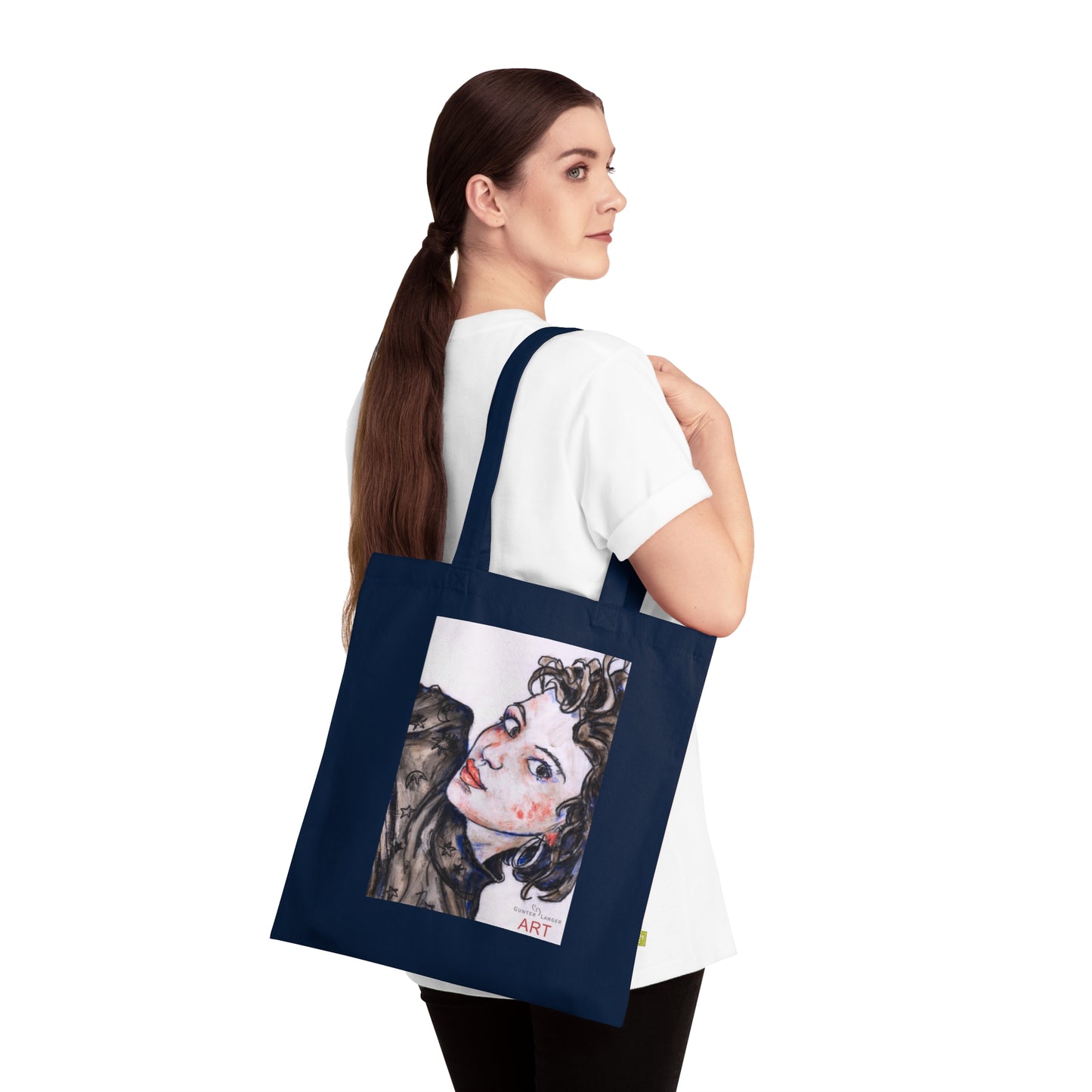 Organic Cotton Tote Bag - Motiv: Annette, einseitig bedruckt, H30 cm