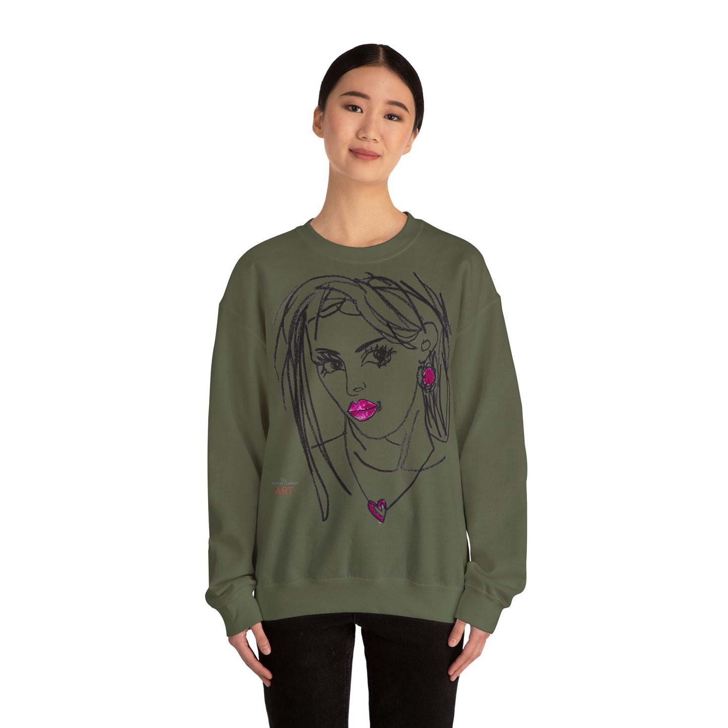 Unisex Heavy Blend™ Crewneck Sweatshirt - Motiv Front Raja