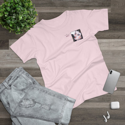 Single Jersey Women's T-shirt - hell - Motiv: Annette, Ausschnitt, H 7,5 cm