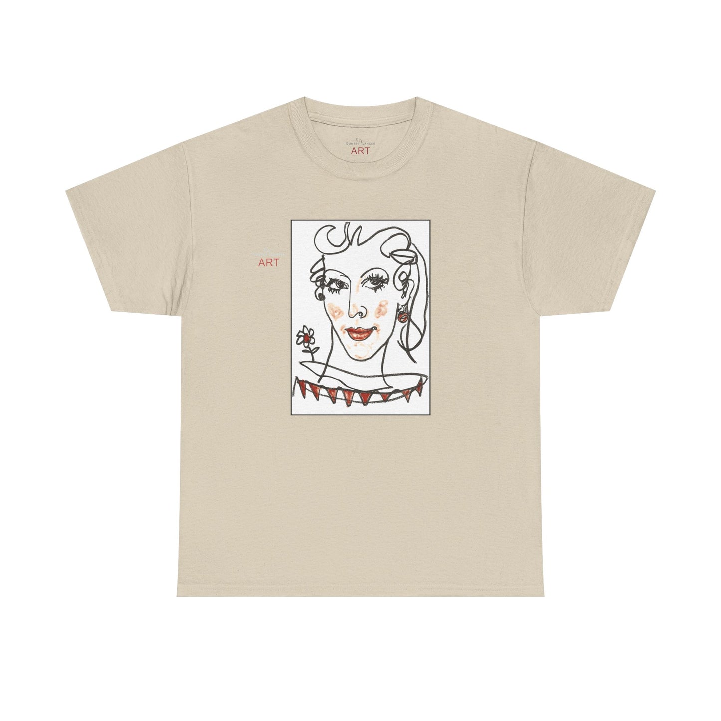 Unisex Heavy Cotton Tee - Motiv:  Front Lina, Neck Label