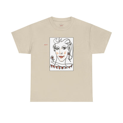 Unisex Heavy Cotton Tee - Motiv:  Front Lina, Neck Label