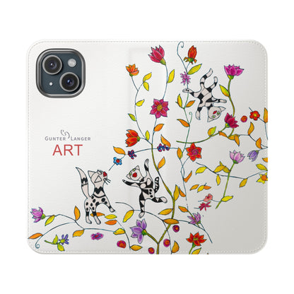 Flip Cases - Motiv: Drei Karierte Katzen auf weiß