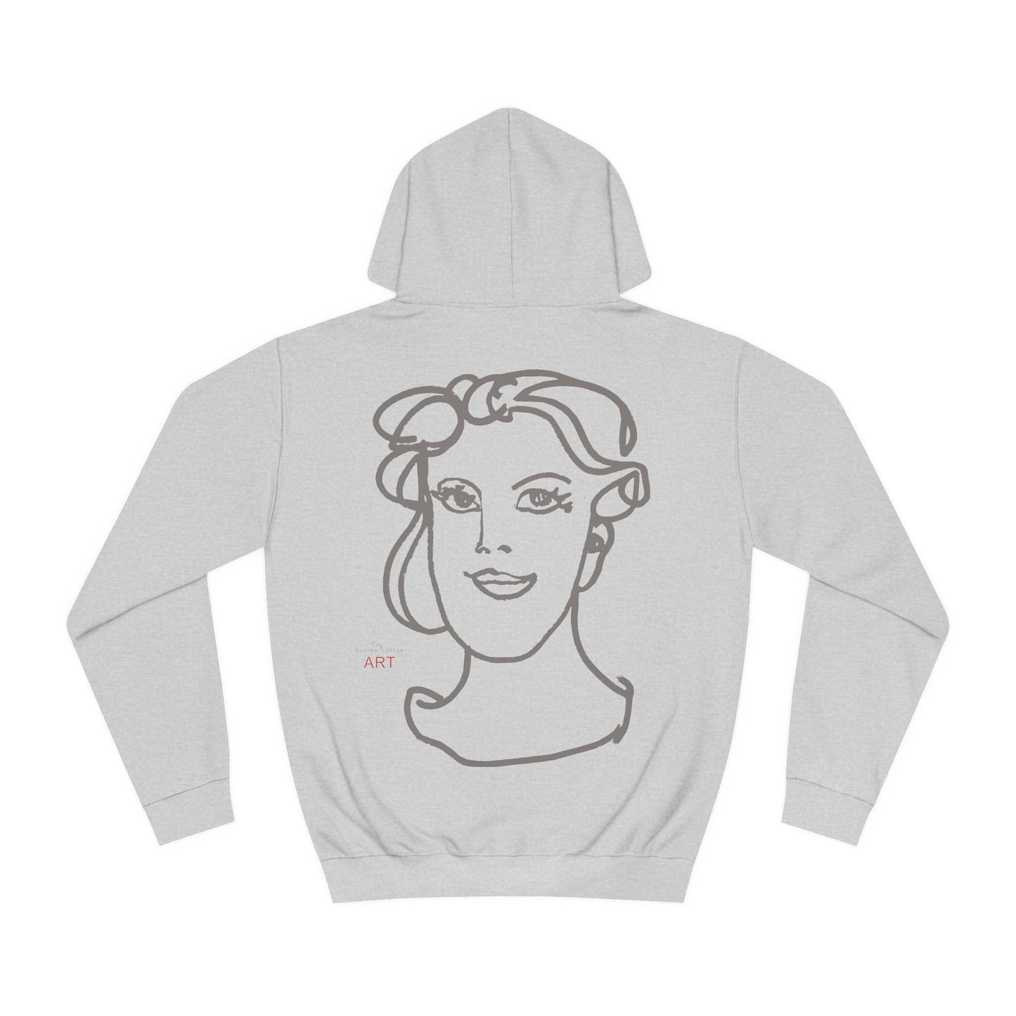 Unisex College Hoodie -  Motiv: (grau) Front Lars & Rückseite Gia