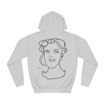 Unisex College Hoodie -  Motiv: (grau) Front Lars & Rückseite Gia