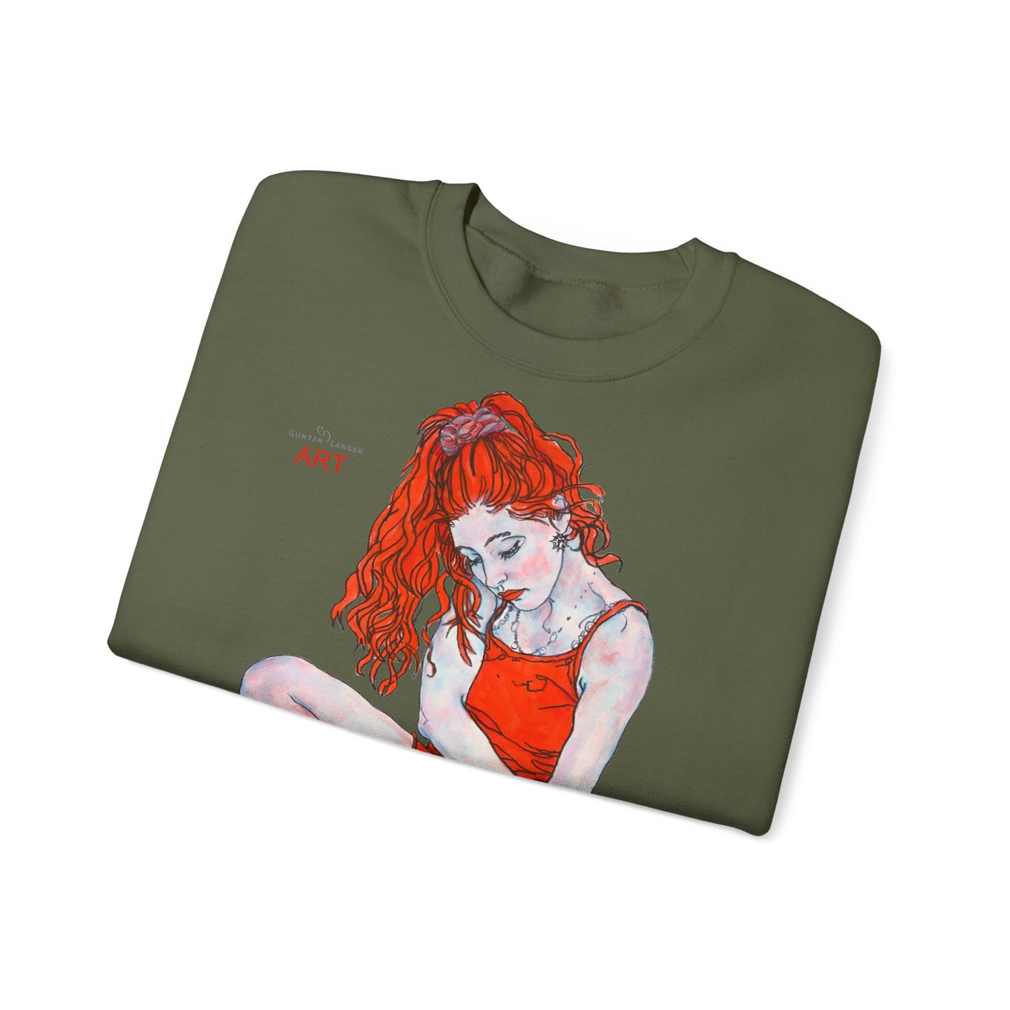 Unisex Heavy Blend™ Crewneck Sweatshirt - Motiv: Front Julia & Rückseite Julia