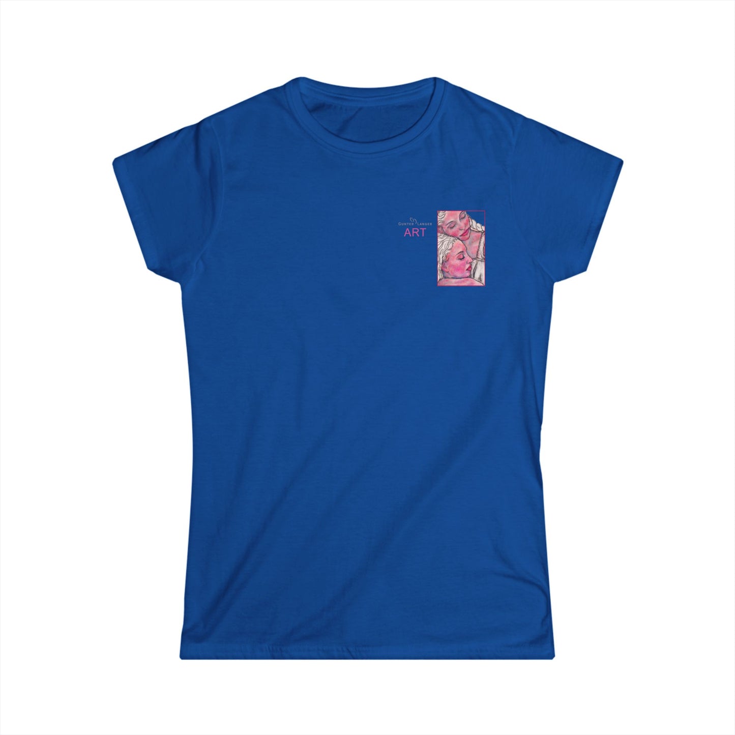 Women's Softstyle Tee - Motiv: Front, Zuflucht, H 9 cm