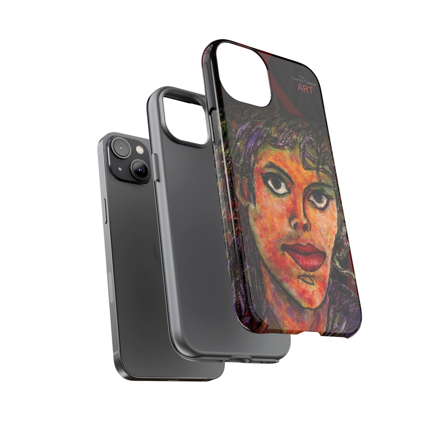 Tough Cases - iPhone - Motiv: MJ, Schwarz