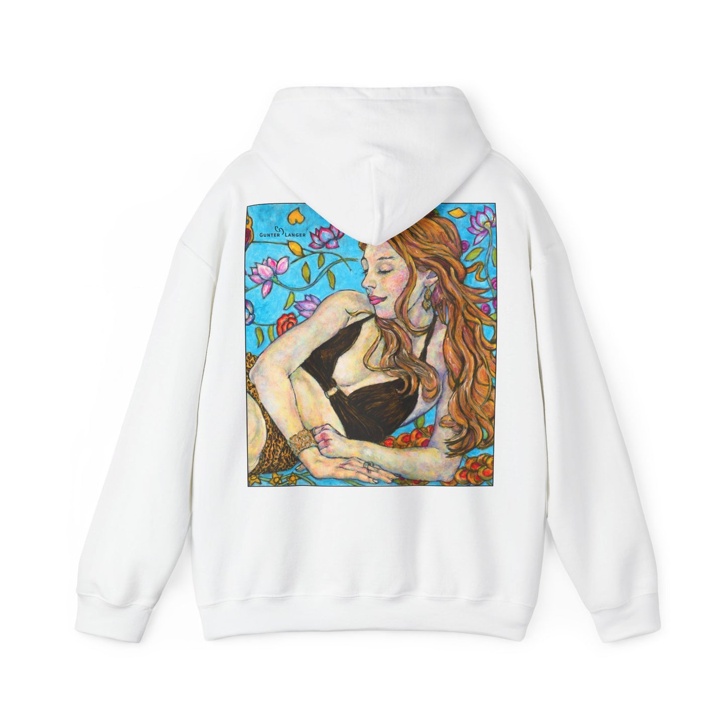 Unisex Heavy Blend™ Hooded Sweatshirt - Motiv: Front Ida, (Ausschnitt H 8,5 cm) & Rückseite Ida, H 42,5 cm