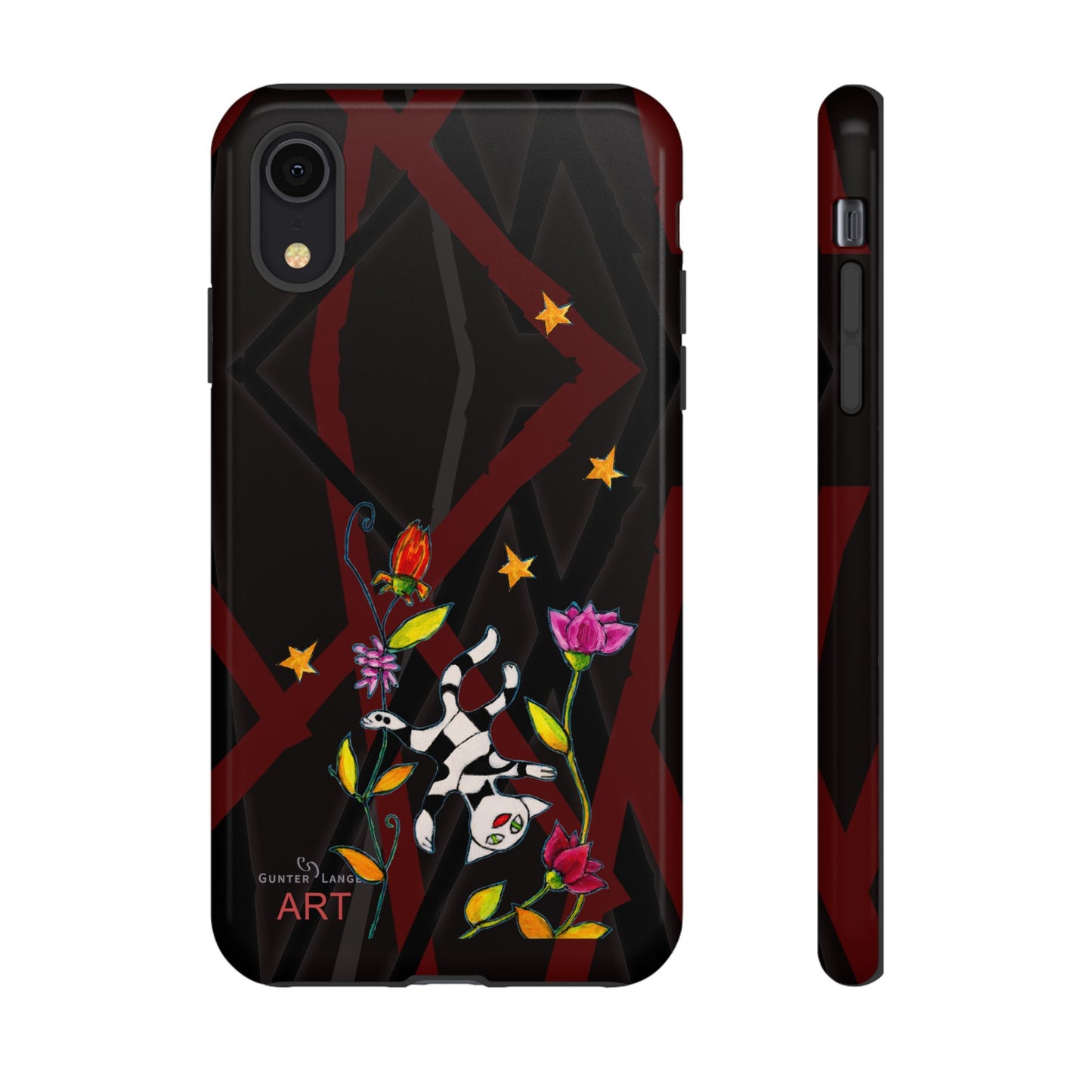 Tough Cases - iPhone - Motiv: Katze schwebt und Ranken, H 7,73 cm, Mikado3