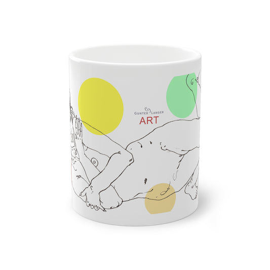 Standard Mug, 11oz - Motiv: Leonie, Farbkreise