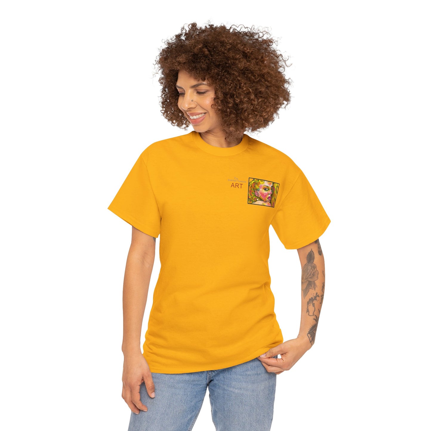 Unisex Heavy Cotton Tee - Motiv: Romina, H 7 cm