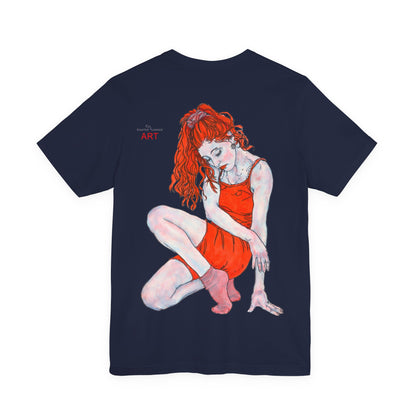 Unisex Jersey Short Sleeve Tee - Motiv: Front Logo & Rückseite Julia, H 49 cm