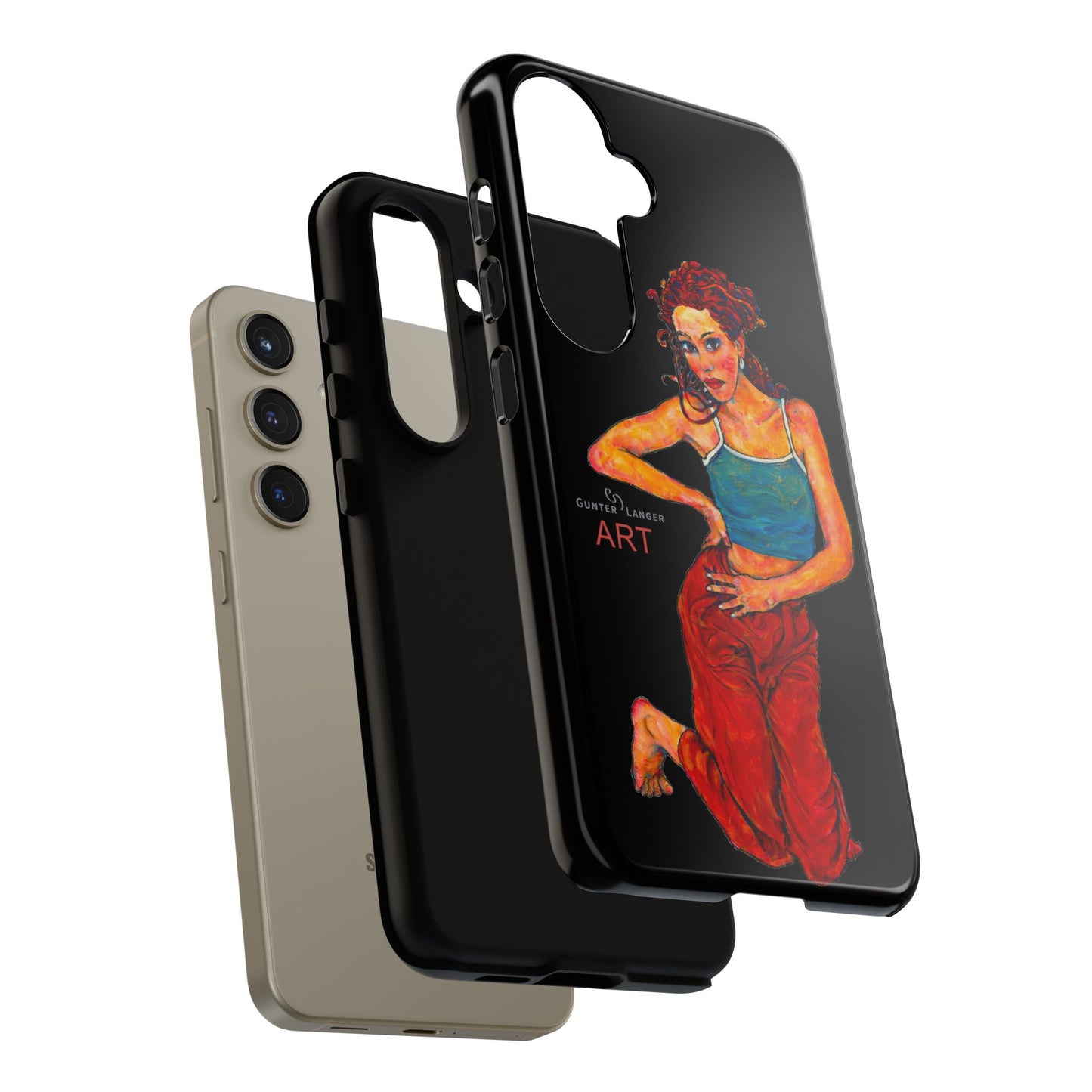 Tough Cases - Google Pixel - Samsung Galaxy - Motiv: Lea, Schwarz