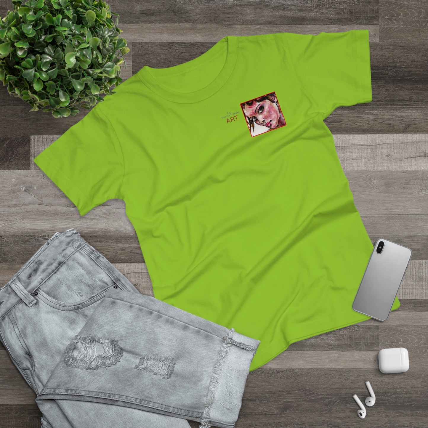 Single Jersey Women's T-shirt - Motiv: Annette, H 7,7 cm