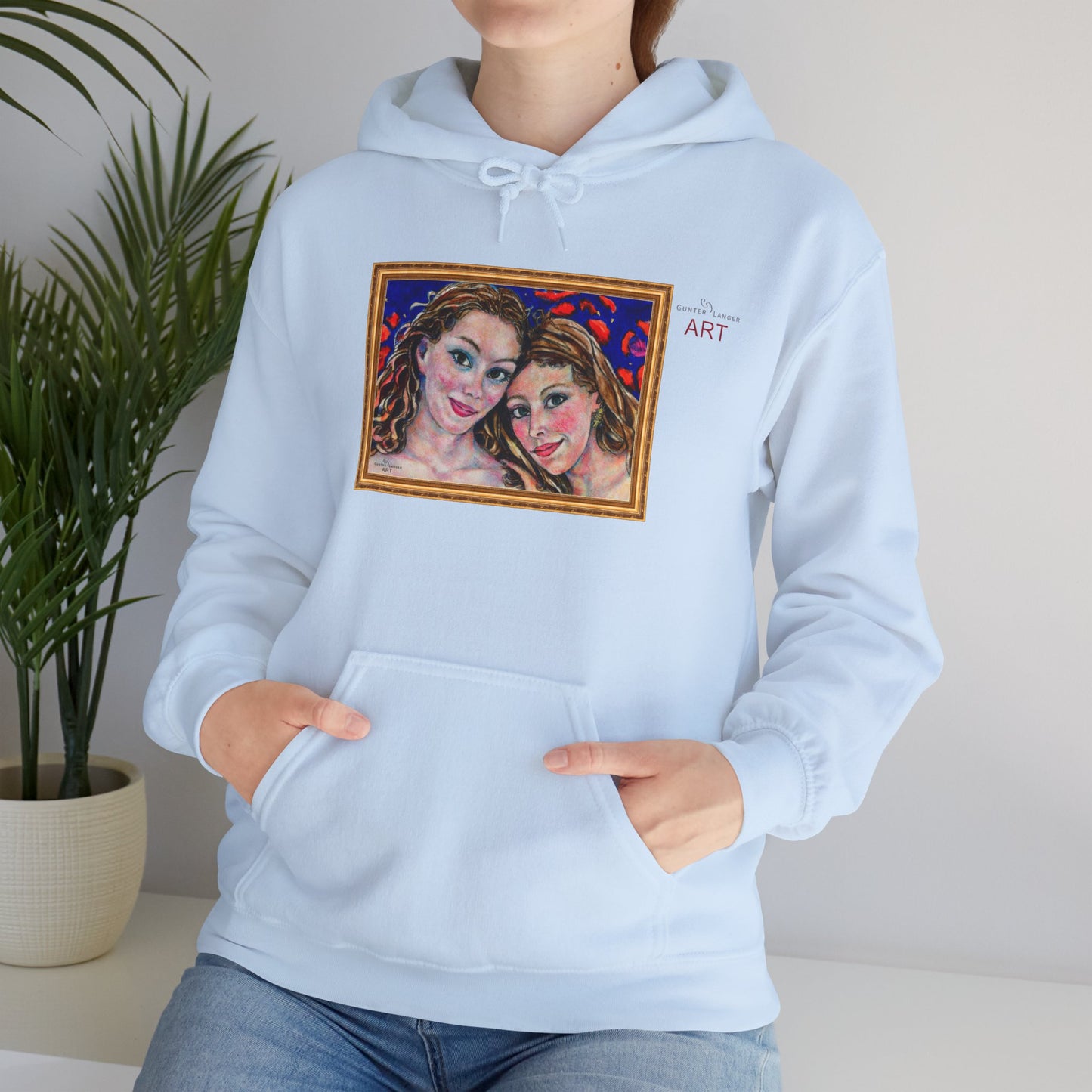 Unisex Heavy Blend™ Hooded Sweatshirt - Motiv: Front "Freundinnen" H 17,5 cm