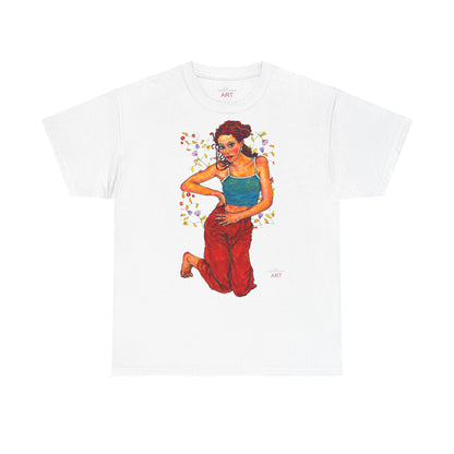 Unisex Heavy Cotton Tee - Motiv: Motiv Lea, Ranken, 49cm, Neck Label
