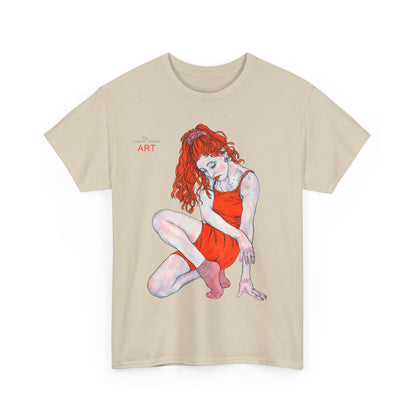 Unisex Heavy Cotton Tee - Motiv: Front Julia, H 41 cm