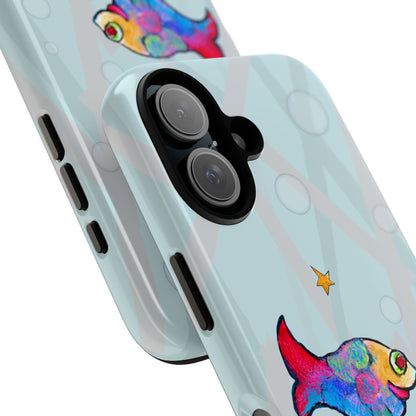 Tough Cases - iPhone - Motiv: "Fische", Mikado blau