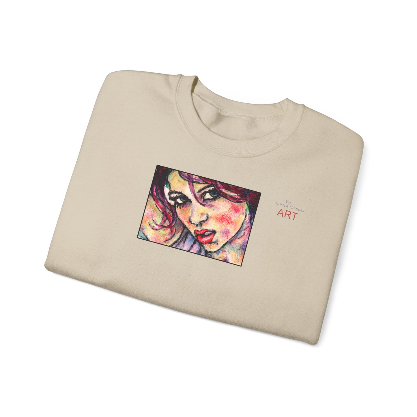 Unisex Heavy Blend™ Crewneck Sweatshirt - Motiv: Front Siegesgöttin, H12 cm (klein) & Rückseite Siegesgöttin, H43 cm