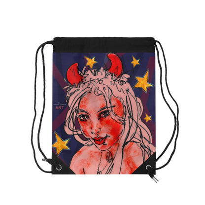 Drawstring Bag - Motiv: Vorderseite und Rückseite, Teufelchen