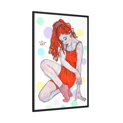 Matte Canvas, Framed (Multi-color) - Motiv:  Julia, Farbkreise, Format groß, H 91,4 bis 152,4 cm