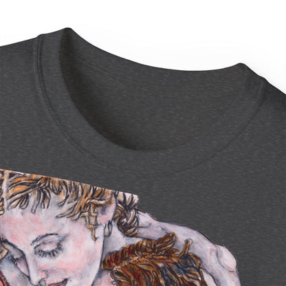 Unisex Ultra Cotton Tee - Mutter und Tochter, Front Bei dir, H 49 cm