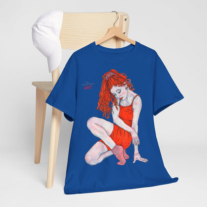 Unisex Heavy Cotton Tee - Motiv: Front Julia,  H 47 cm