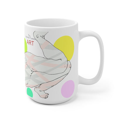 Ceramic Mug (EU) - Motiv: Leonie, Farbkreise, Mikado