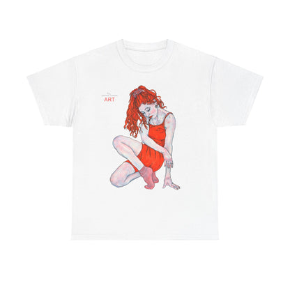 Unisex Heavy Cotton Tee - Motiv: Front Julia, H 41 cm