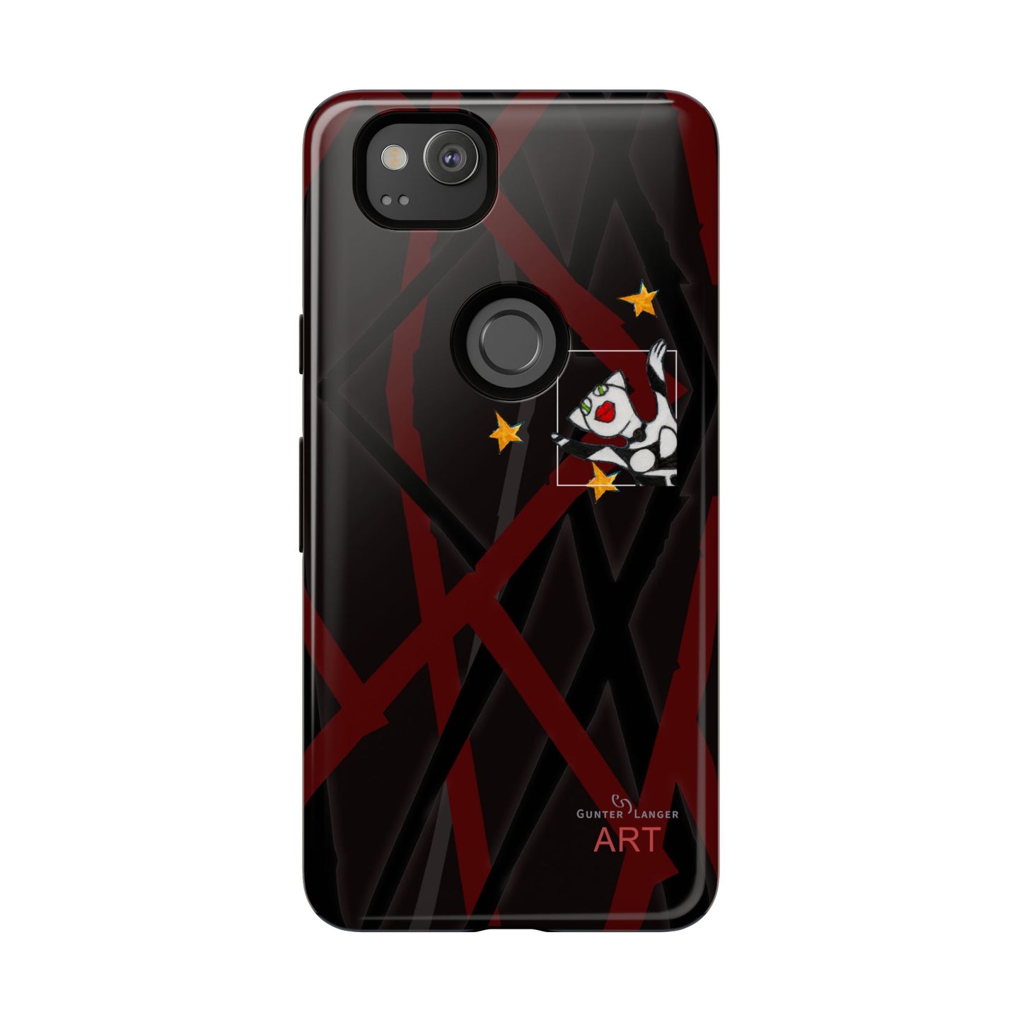 Tough Cases - Google Pixel - Samsung Galaxy - Motiv:  "Miau" klein H 8 cm, Sternenhimmel, Mikado3