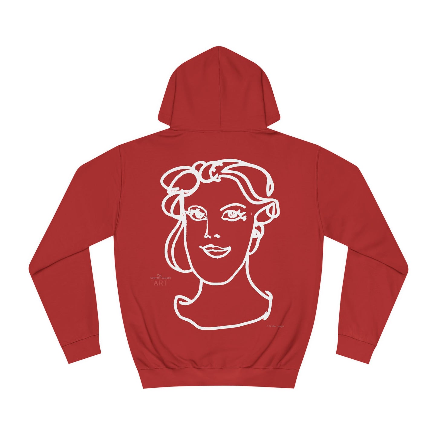 Unisex College Hoodie - Motiv: Front Lars & Rückseite Gia (weiß)