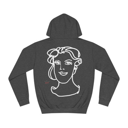 Unisex College Hoodie - Motiv: Front Lars & Rückseite Gia (weiß)