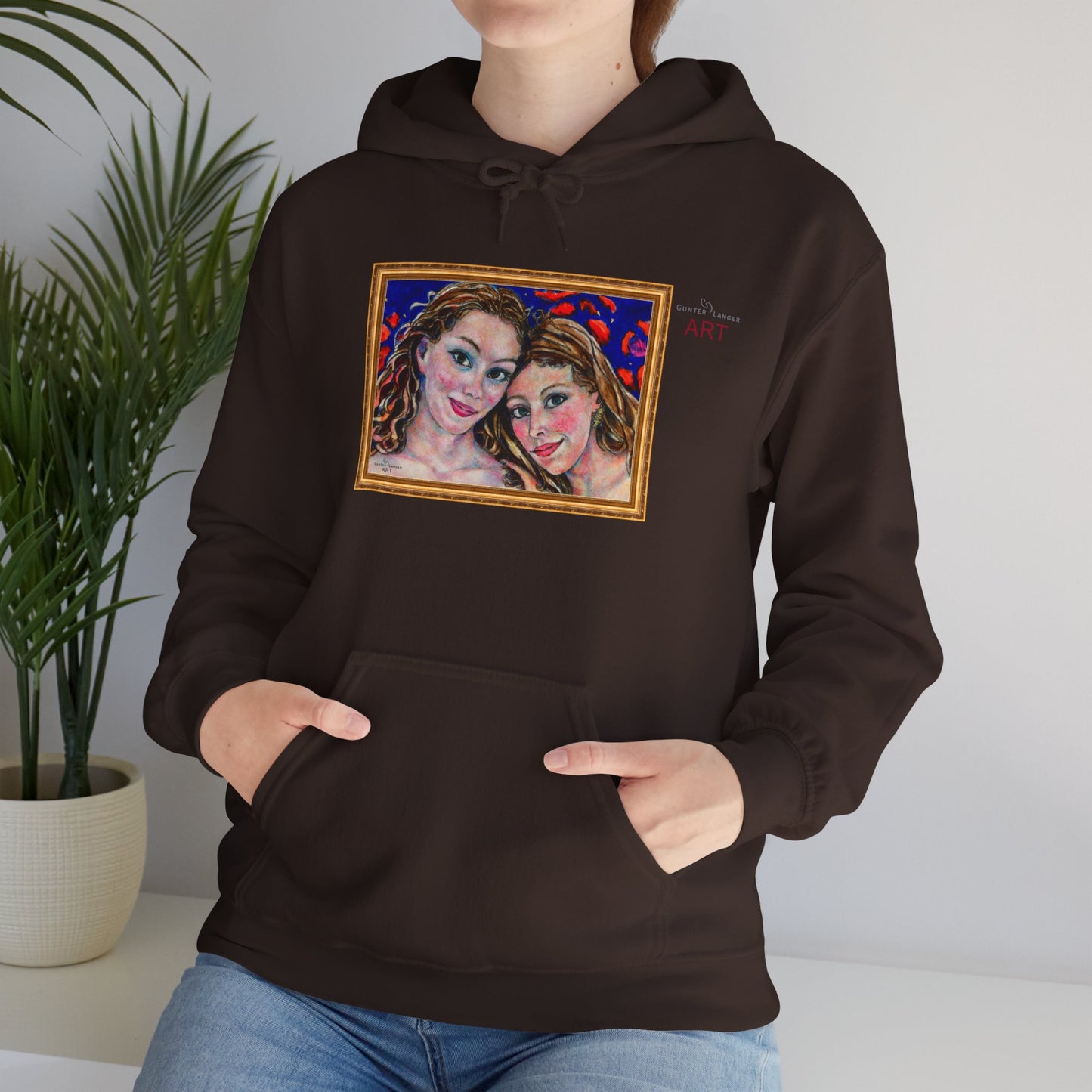 Unisex Heavy Blend™ Hooded Sweatshirt - Motiv: Front "Freundinnen" H 17,5 cm