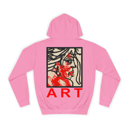 Unisex College Hoodie - Motiv: Front Ria (Ausschnitt) & Rückseite Ria,  H48,5 cm