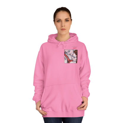 Unisex College Hoodie - Motiv: Front Bei dir & Rückseite Bei dir (gerahmt)