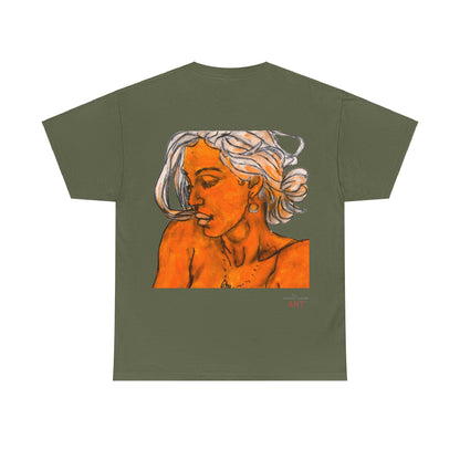 Unisex Heavy Cotton Tee - Motiv: Rückseite Amara, H 39 cm