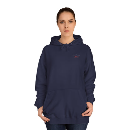 Unisex College Hoodie - Motiv: Front Logo & Rückseite Nähe, (gerahmt, H 48,5 cm)