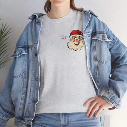 Unisex Heavy Cotton Tee - Motiv: Weihnachtsmann, H 13 cm