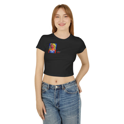 Women's Baby Tee - Motiv: Front Mascha, H36 cm & Rückseite Mascha, H 9,5 cm