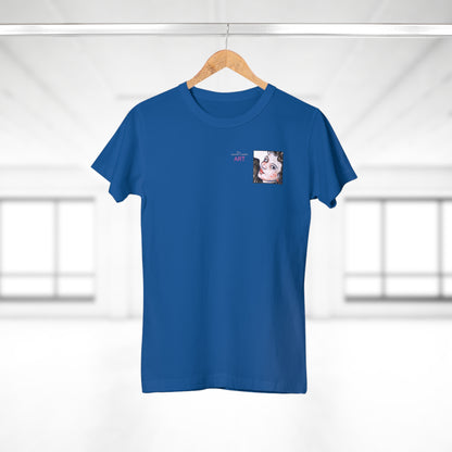 Single Jersey Women's T-shirt- dunkel - Motiv: Annette, Ausschnitt, H 7,5 cm