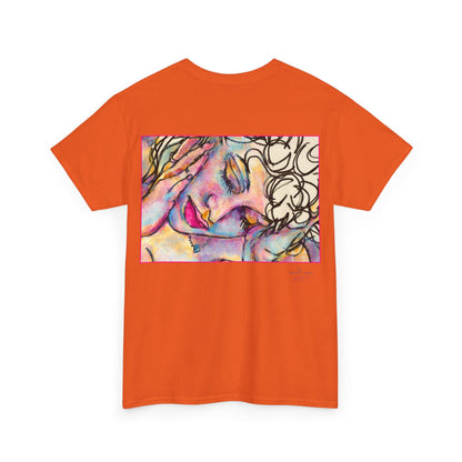 Unisex Heavy Cotton Tee - Motiv:  Motiv: Front Mara, H 9 cm & Rückseite Mara, H 27 cm