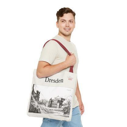 Tote Bag (AOP) - Motiv: Dresden -  Semperoper, Bleistift