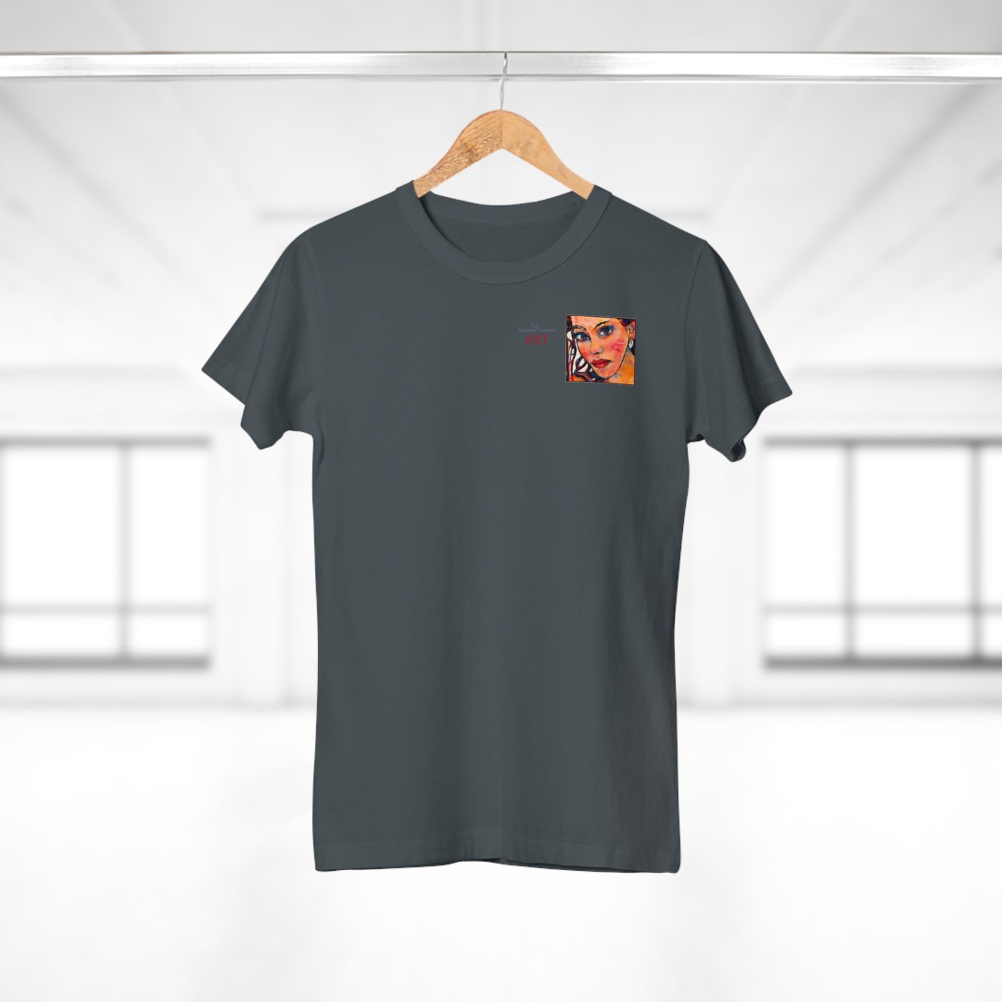 Single Jersey Women's T-shirt - Motiv: Lea, H 7 cm