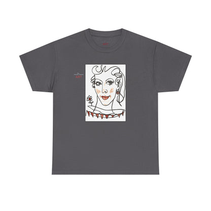 Unisex Heavy Cotton Tee - Motiv:  Front Lina, Neck Label