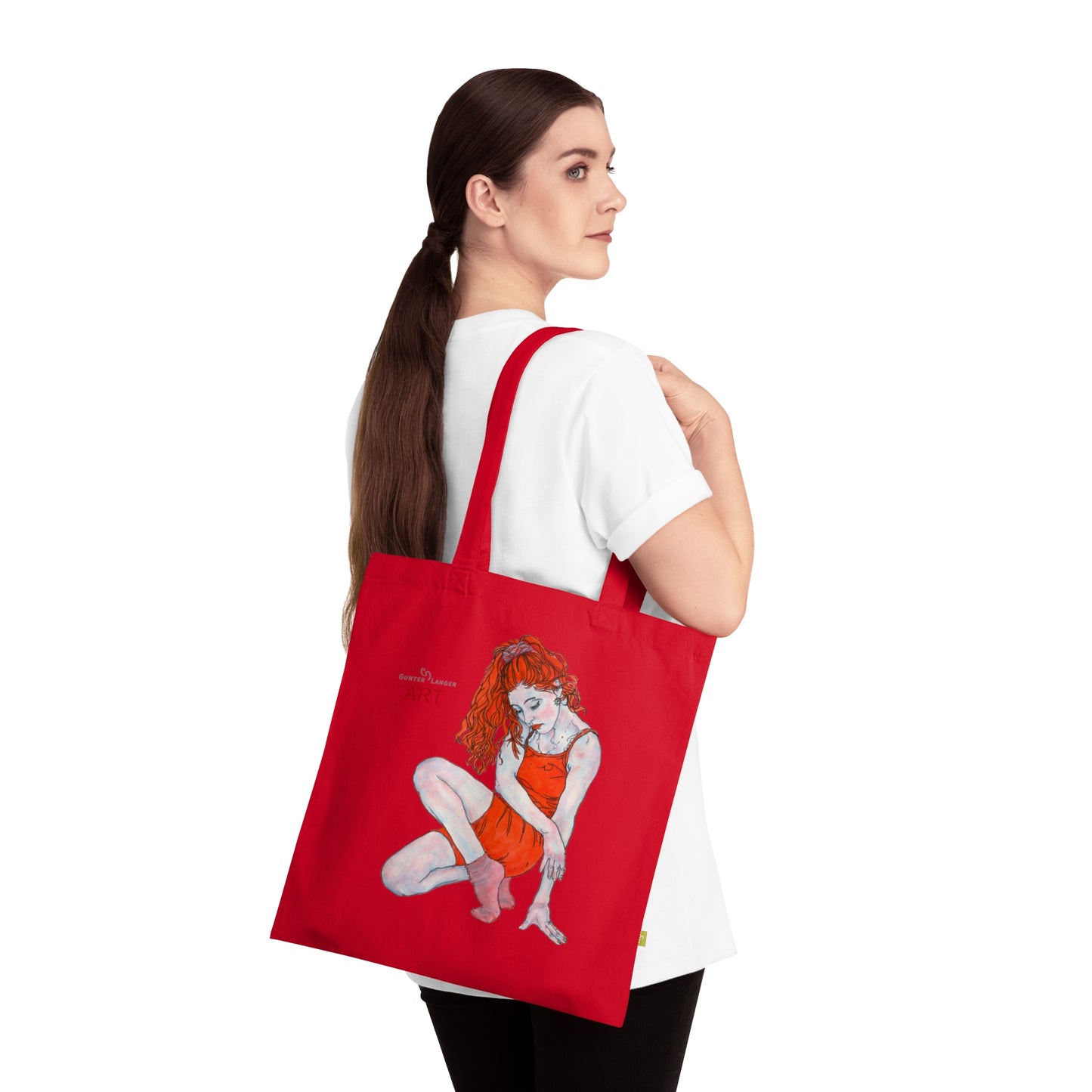 Organic Cotton Tote Bag - Motiv: Julia, einseitig beruckt, H 30 cm