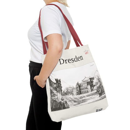 Tote Bag (AOP) - Motiv: Dresden -  Semperoper, Bleistift