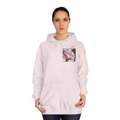 Unisex College Hoodie - Motiv: Front Bei dir & Rückseite Bei dir (gerahmt)